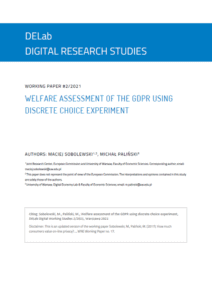 Welfare assessment of the GDPR using discrete choice experiment